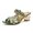 Green, variant on Women Sandals Summer Roman Sandals With Rhinestone Strappy Mid Heel Slip On Comfortable Casual Beach Shoes For Outdoor Party Wedding ,Us Size:9