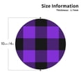 thumbnail image 2 of Zufioo Purple Buffalo Plaid Print Leather Coaster Set, Decorative PVC Coasters 4-pack - Scald and Stain-resistant, Suitable for Home, Cafes, Restaurants-Round Shape, 2 of 6