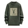 thumbnail image 2 of BLTIBY Mens Ugly Christmas Sweater Top Long Sleeve Reindeer Soft Knitted Pullover Sweaters Fashion Comfort Warm Blouse Green XL, 2 of 6