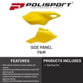 thumbnail image 2 of Polisport Motocross (MX) Restyling Side Panels for Suzuki DR-Z400 (2000-24) Dirt Bike – OEM Quality, Durable, Flexible & Perfect Fit – Yellow, 2 of 8
