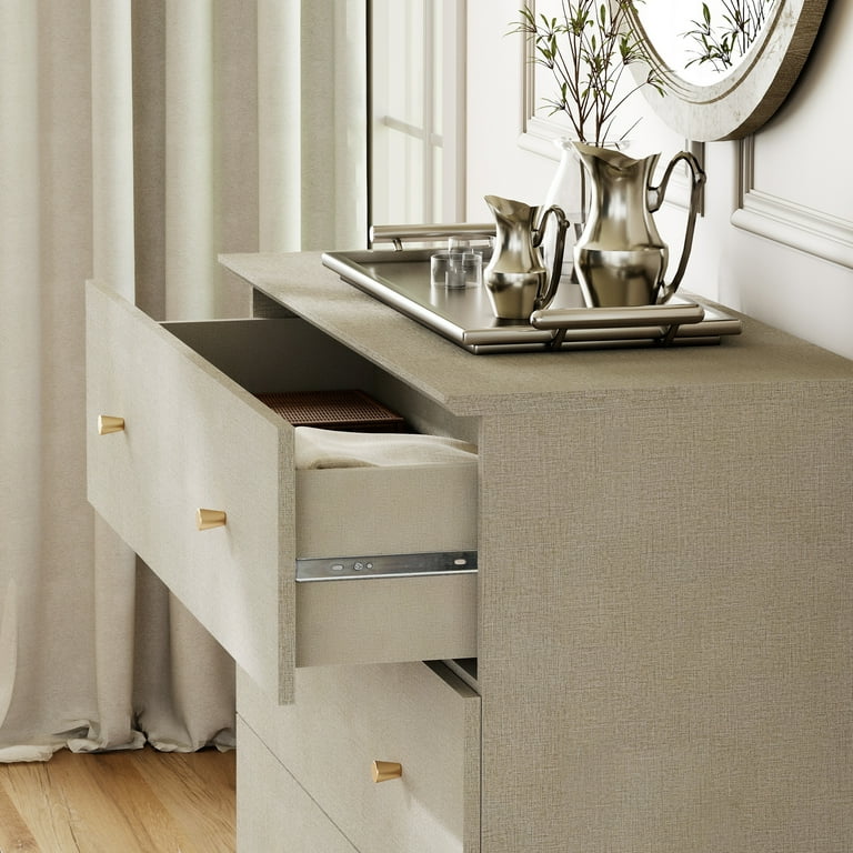 beige oak dresser Cynthia Modern Classic Beige Oak Wood 9 Drawer Dresser