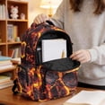 thumbnail image 5 of FKELYI Lava Soccer Print Kids School Backpack for Boys Girls 17 inch Schoolbag Lightweight Casual Daypack with Multi-Pockets for Elementary Student, 5 of 7