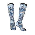 thumbnail image 5 of Lsque Paisley Floral Branches Printed Crew Socks Men's Women's LightWeight Thin Casual Calf Socks ,Knee High Socks,Cotton Socks, 5 of 9