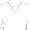thumbnail image 2 of Bling Jewelry Womens Minimalist Curved Bar Pendant Necklace in 14K Rose Gold Plated Sterling Silver, 2 of 5