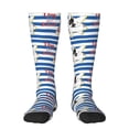 thumbnail image 2 of Lsque Bulldog Friend Printed Crew Socks Men's Women's LightWeight Thin Casual Calf Socks ,Knee High Socks,Cotton Socks, 2 of 9