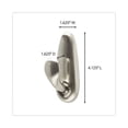 thumbnail image 3 of Adhesive Mount Metal Hook, Large, Brushed Nickel Finish, 1 Hook And 2 Strips/pack | Bundle of 2 Packs, 3 of 5