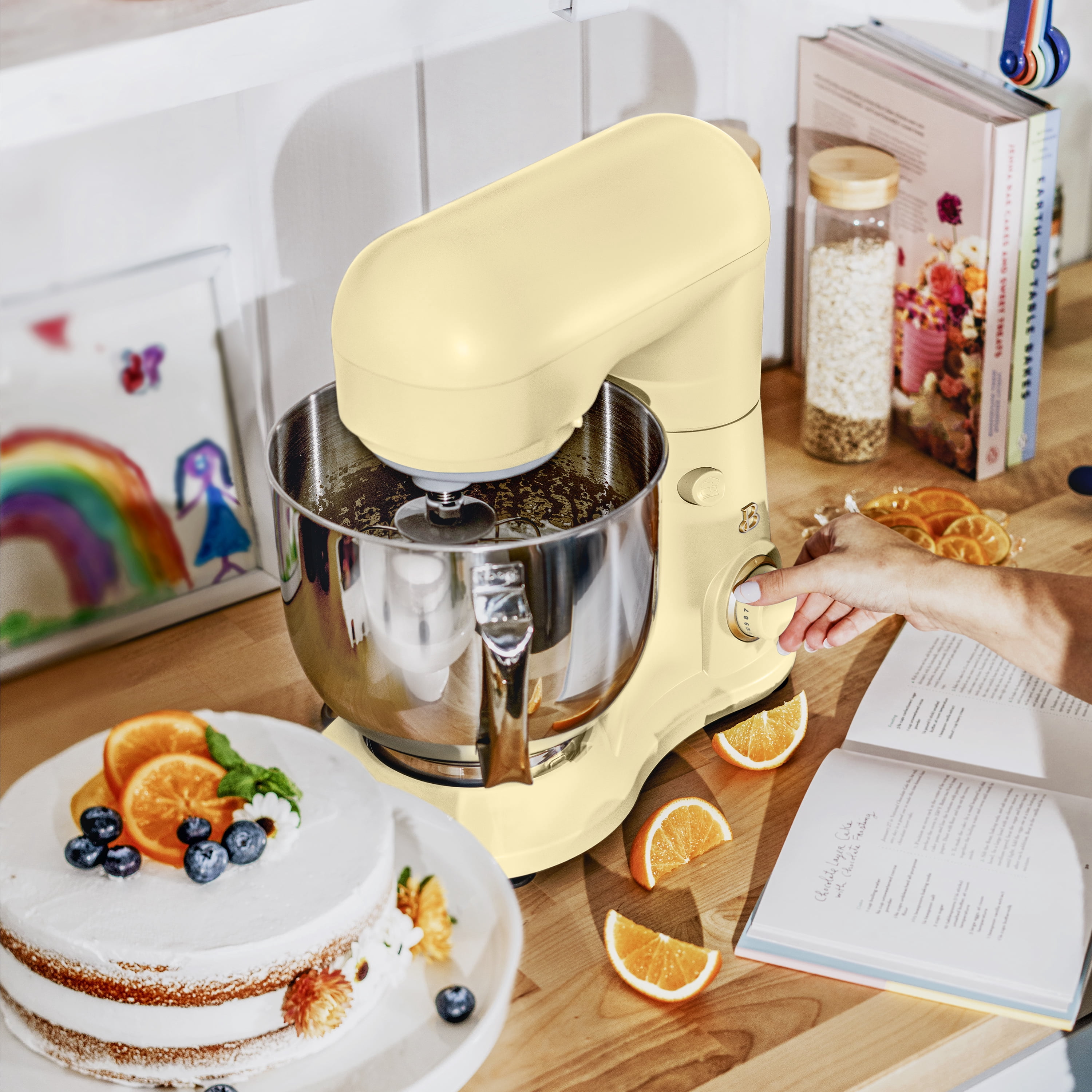 Beautiful 5.3 Qt Stand Mixer, Lightweight & Powerful with Tilt-Head, Buttercream by Drew Barrymore