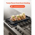 thumbnail image 3 of VEVOR Reversible Grill/Griddle, 20x10 inch Pre-Seasoned Cast Iron Griddle, Portable Rectangular Pan with Handle, Family Cookware for Indoor/Outdoor Stove Top Burner, Gas, Camping BBQ, Black, 3 of 9
