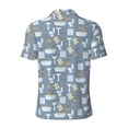 thumbnail image 4 of Rocae Blue Bathroom for Men's Short Sleeve Polo Shirt, Quick Drying Performance Moisture Wicking Sports Men's Golf Shirt Large, 4 of 9