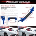thumbnail image 3 of Xotic Tech 2pcs 45mm Car Adjustable Front Rear Bumper Lip Splitter Trunk Corner Edge Fender Hatch Lid Body Panel Fixed Lock Bar Support Strut Tie Rod Fastener Lever Universal Kit, Carbon Fiber Blue, 3 of 8