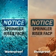 thumbnail image 6 of (2 Pack) Sprinkler Riser Facp OSHA Notice Sign 24 Inch X 18 Inch Indoor / Outdoor Rust-Free Aluminum Metal Signs for Workplace, Workshop, and Construction Site, Made in the USA, 6 of 8