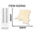 thumbnail image 2 of Unfinished Wood Democratic Republic of the Congo Country Shape - African Craft - up to 46" DIY 36" / 3/4", 2 of 4