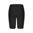 thumbnail image 5 of Purses for Women Clearance! lcziwo Women's High Waisted Athletic Workout Short Leggings Solid Casual Elastic Comfort Yoga Shorts Summer Tummy Control Slim Biker Shorts Black M, 5 of 6