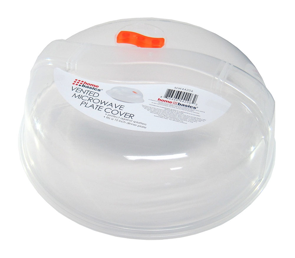 Home Basics Microwave Plate Cover With Air Vent, Fits 10 Inch Plate