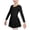 Sets-109Black, variant on Girls Ballet Dance Dress Long Sleeve Scoop Neck Leotard Sparkly Sequin Wrap Skirt Stretchy Fabric Gymnastics Performance Clothing