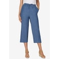 thumbnail image 2 of Woman Within Plus Size Drawstring Denim Capri, 2 of 6