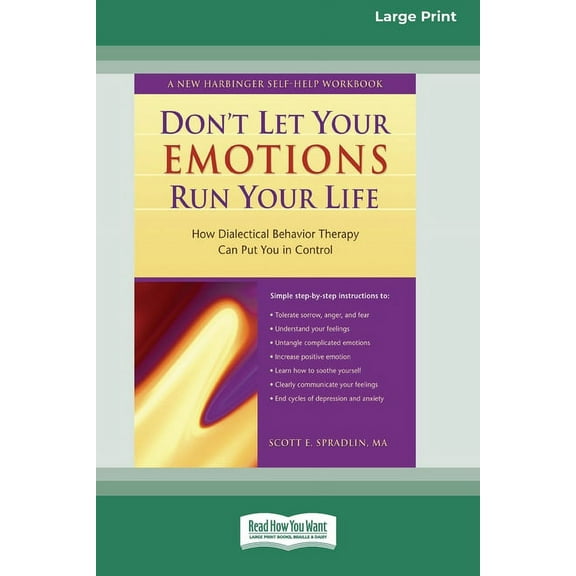 Don't Let Your Emotions Run Your Life (16pt Large Print Edition), (Paperback)