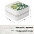thumbnail image 2 of Pratyus Leaves PU Leather Jewelry Box for Necklace, Ring, Earring Storage - Portable and Compact, High Quality, Large Capacity - Best Gift for Women and Girls White, 2 of 5
