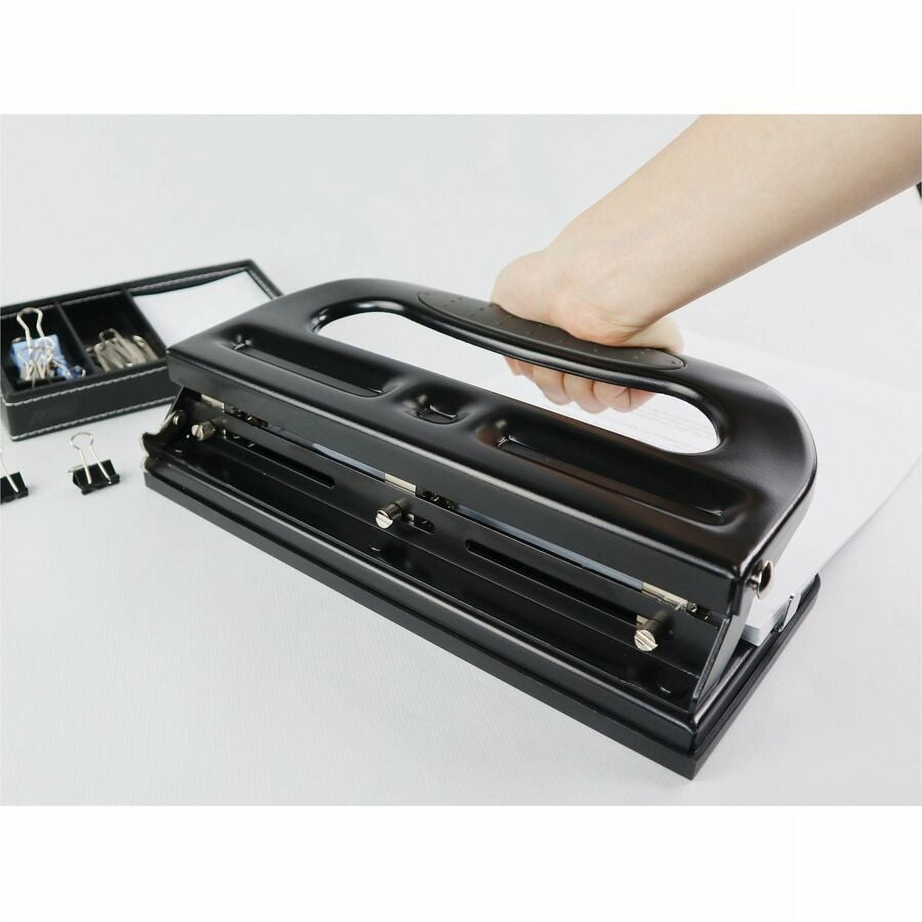 Business Source, BSN62897, Three-hole Heavy-duty Punch, 1 Each, Black