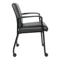 thumbnail image 3 of Guest Chair with Black Faux Leather and Black Frame, 3 of 5