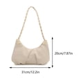 thumbnail image 2 of Bolso hombro JShteea Lujo para Mujer Color Sólido Cuero PU blanco, 2 of 7