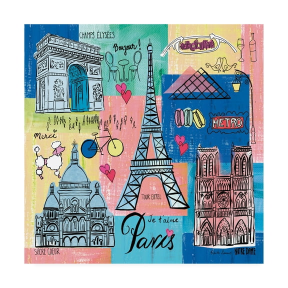 Trademark Fine Art 'Global Travel II' Canvas Art by Farida Zaman