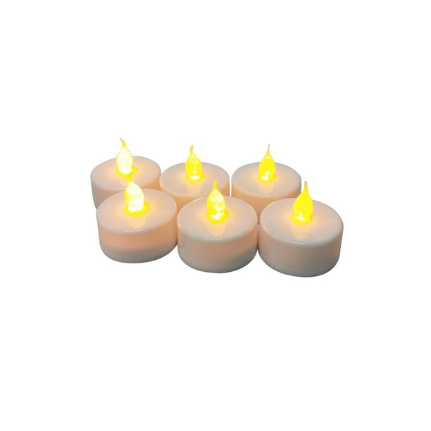 Mainstays Flameless LED Tealights, White, Set of 6