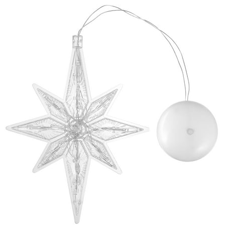 

OSALADI LED Sucker Light Christmas Polaris Design Window Light Battery Operated Xmas Hanging Lamp (Warm White No Battery)