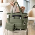 thumbnail image 4 of StlyGar Tote Bag for Women, Lightweight Puffy Travel Gym Work Bag | Teacher Nurse Quilted Shoulder Handbag Large Cloud Carry On 15.6" Laptop Computer Purse, 4 of 8