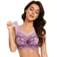 thumbnail image 3 of Vetsdori Womens Everyday Bras Lace Breathable Large Bust Bras No Padding Strapless Push up,Large Bust Bras Casual Bras for Women, 3 of 6