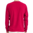thumbnail image 4 of Hanes Essential-T Men's Long Sleeve T-Shirt, Crewneck, Classic Fit Cotton Tee, Athletic Crimson, M, 4 of 5