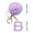 B, variant on 26 Letter Purple Pom Pom Initial Keychain - Faux Fur Ball Alphabet Key Ring with Glitter Acrylic Charm, Backpack Keychain Gift for Purse Handbags Mobile Phone