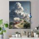 thumbnail image 4 of Qisvanset 12x16 Inch Misty Meadow Landscape Canvas Print Wall Art, 4 of 5