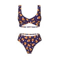 thumbnail image 5 of Honeii Candy Corn (2) Print Women’s Bikini Set,Two Piece Swimsuit Bathing Suits,Stylish High Elasticity Swimwear for Beach and Pool, 5 of 7