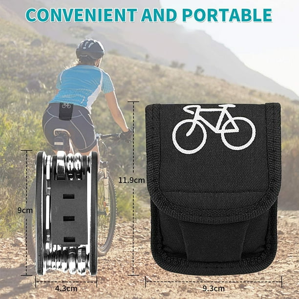 Kit D'Outils De Réparation Vélo 16 En 1 DBThing - Sac Inclus, Clés, Tournevis, Patches Sans Colle, Pour VTT Et Cyclisme