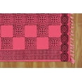 thumbnail image 5 of Casavani - 4'x4' Square Area Rugs for Kitchen and Study Room Handblock Printed Red Cotton Dhurrie, 5 of 6