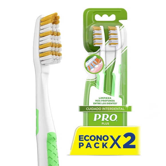 Cepillo De Dientes Pro Plus Cuidado Interdental 2 pzas