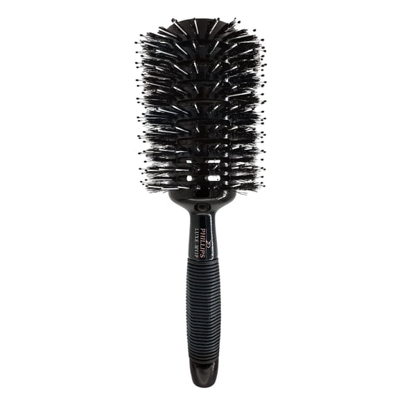 Phillips Brush Luxe Monster Vent 3 Cepillo de pelo profesional con punta de polietileno (barril de 3,5 de diámetro) - Cepillo para el cabello con ventilación negro y oro rosa Pelo de jabalí mixto y ce