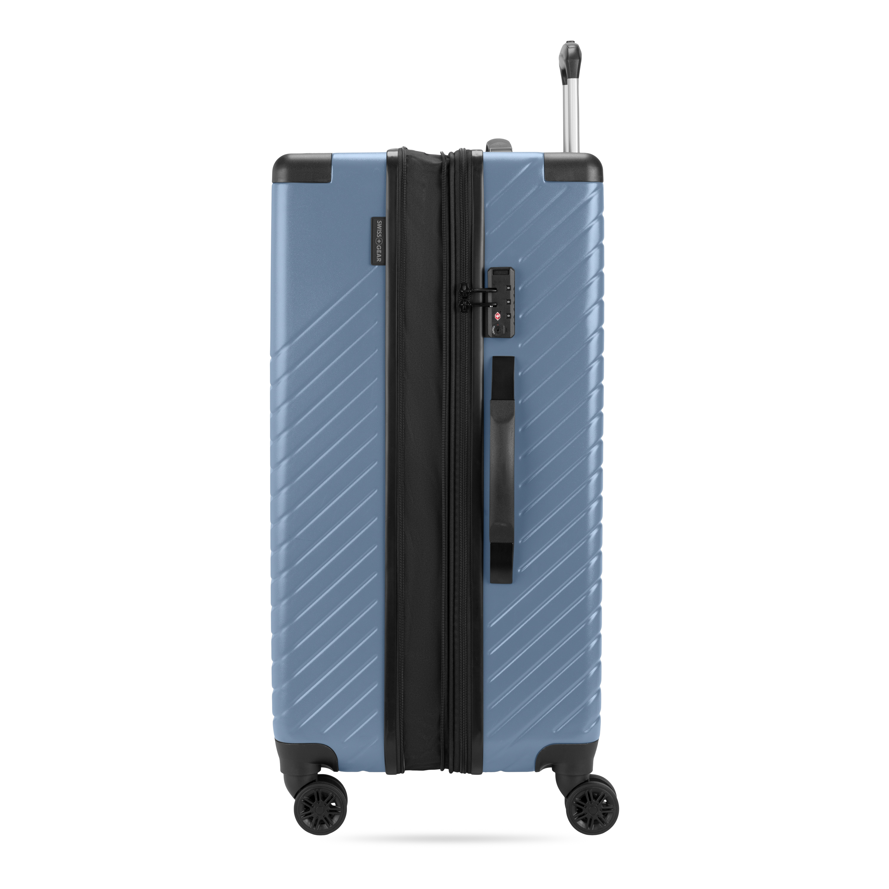 SWISSGEAR Edge Hardside Large Checked Spinner, Slate Blue