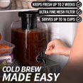 thumbnail image 2 of 1 Gallon Cold Brew Coffee Maker with EXTRA-THICK Glass Carafe & Stainless Steel Mesh Filter - Premium Iced Coffee Maker, Cold Brew Pitcher & Tea Infuser - by Zulay Kitchen (Black), 2 of 7