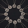 thumbnail image 2 of PVCS Twelve Constellation Pendant Elegant Gold Tone Chain Necklaces Letter Horoscope, 2 of 2
