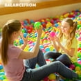 thumbnail image 5 of BalanceFrom 800-Count Play Pit Balls Toy Set for Kids with Mesh Bags, Rainbow Colors, 5 of 10