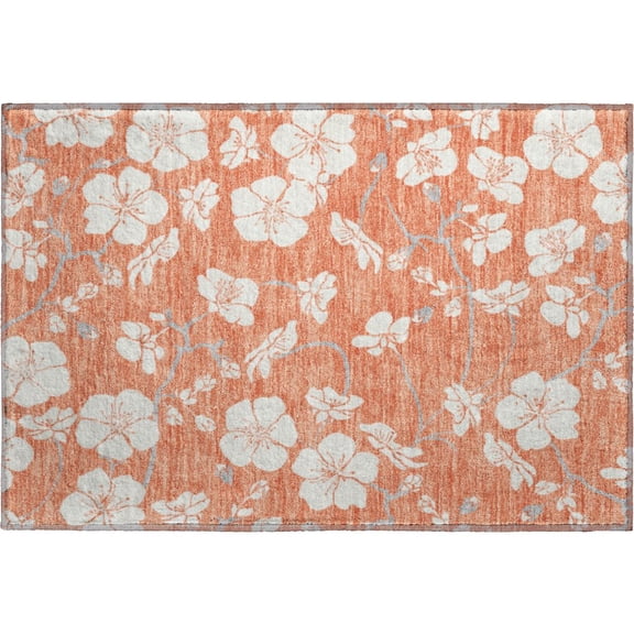Dalyn Rugs Premium Machine Washable Mayfield AMF1032 Coral 1'8" x 2'6" Rug