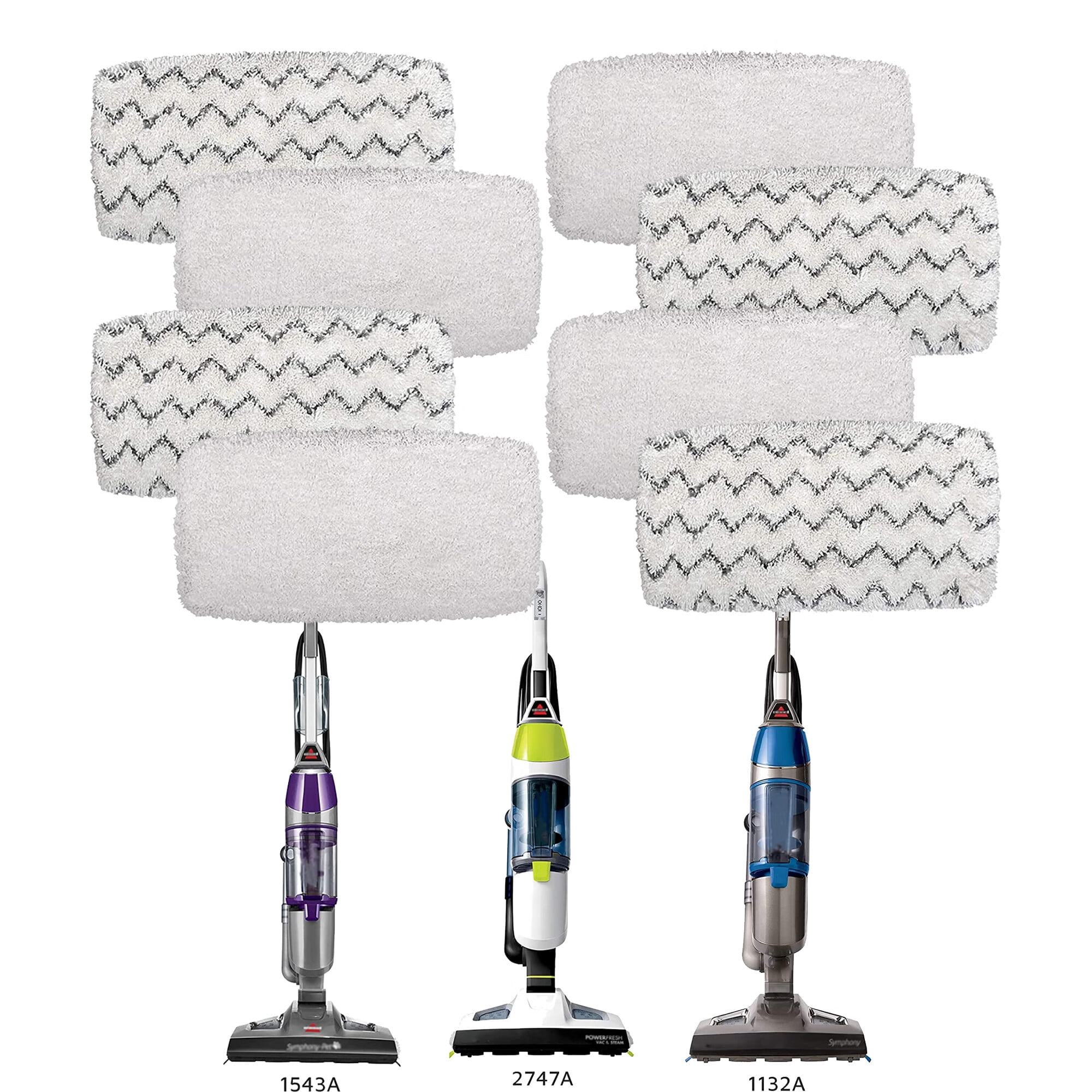 1252 Vac & Steam Mop Pad for Bissell PowerFresh Vac & Steam 2747A, 1132