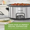 thumbnail image 4 of Crock-Pot 6 Quart Programmable Slow Cooker with Timer and Auto Food Warmer Setting, Stainless Steel, 4 of 6