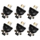 thumbnail image 5 of Enchufe convertidor, 6 piezas 3 pines convertidor Pin enchufe de alimentación enchufe generador diseño elevado, 5 of 14