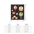 thumbnail image 5 of Durable Soft Flannel Blanket - Cozy Cartoon Dessert Design for Sofa Travel Bed & Chair - Warm & Whimsical Comfort, 5 of 7