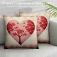 thumbnail image 3 of JEUXUS Valentines Pillow Covers, Pink Valentine's Day Pillow Covers with Love Heart Stripes Love You Cute Throw Pillows Case for Couch Sofa, Home Office Valentine Decorations, 3 of 5