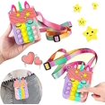 thumbnail image 5 of Bolso bandolera de dibujos animados, bolso pequeño de unicornio, bolso mensajero de silicona, bolso pequeño lindo, adecuado para niñas pequeñas, correa de hombro ajustable, 5 of 5