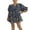 Blue, variant on Michellecmm Women's Maternity Floral Dress Lantern Sleeve V-Neck Loose Short Dress Pregnancy Clothes